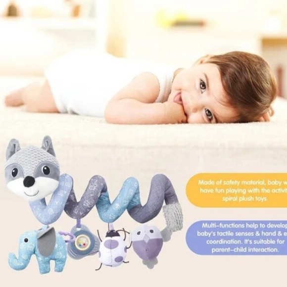 Like New Plush Fox Spiral Activity Toy for Car Seats and Strollers - Picture 4 of 11